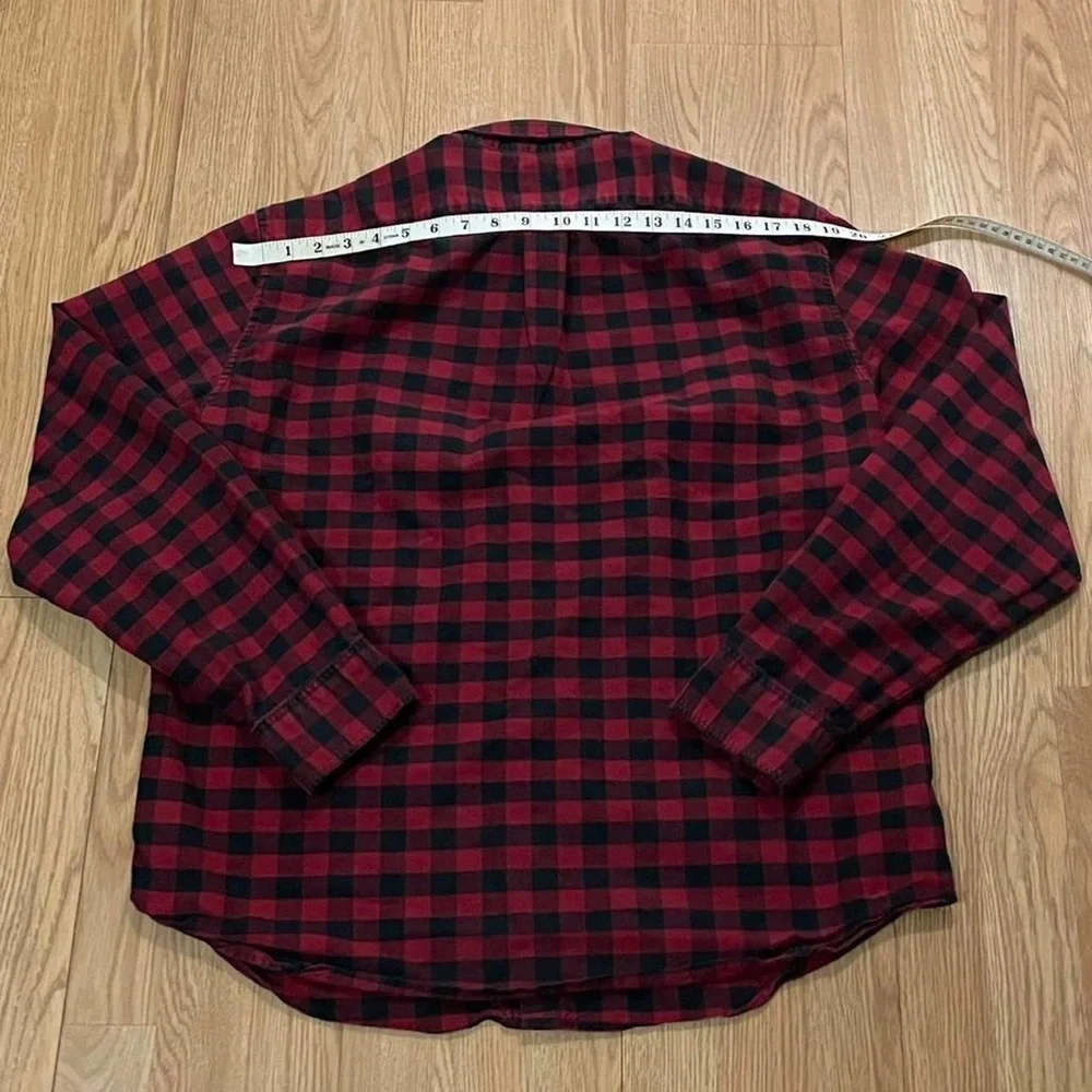 J.Crew Men’s XL Slim Long Sleeve Button Down Shirt Buffalo Red Black Plaid